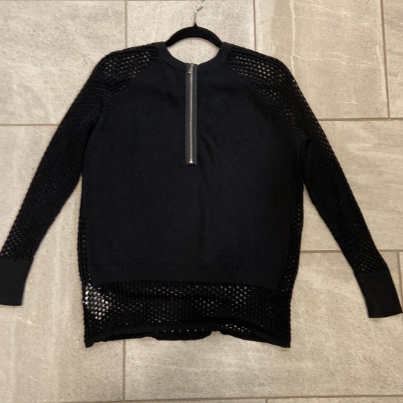ESCADA Black Sweater with Mesh Arms - Picture 7 of 10